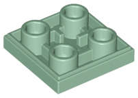 Lego (N) ~ Tile Modified 2 x 2 Inverted ~ [Sand Green]