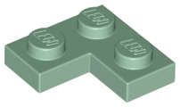 Lego (N) ~ Plate 2 x 2 Corner ~ [Sand Green]