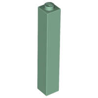 Lego (N) ~ Brick 1 x 1 x 5 - Solid Stud ~ [Sand Green]