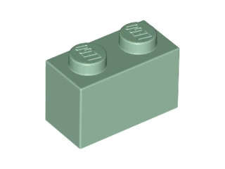 Lego (N) ~ Brick 1 x 2 ~ [Sand Green]