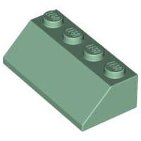Lego (N) ~ Slope 45 2 x 4 ~ [Sand Green]