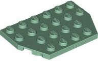Lego (N) ~ Wedge Plate 4 x 6 Cut Corners ~ [Sand Green]