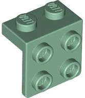 Lego (N) ~ Bracket 1 x 2 - 2 x 2 ~ [Sand Green]