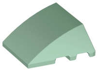 Lego (N) ~ Wedge 4 x 3 Triple Curved No Studs ~ [Sand Green]