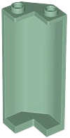 Lego (N) ~ Panel 2 x 2 x 5 Corner Wall ~ [Sand Green]