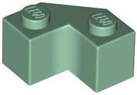 Lego (N) ~ Brick Modified Facet 2 x 2 ~ [Sand Green]