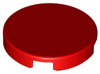 Lego (N) ~ Tile Round 2 x 2 with Bottom Stud Holder ~ [Red]