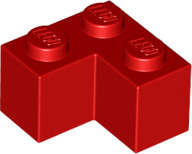 Lego (N) ~ Brick 2 x 2 Corner ~ [Red]