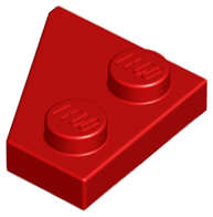 Lego (N) ~ Wedge Plate 2 x 2 Right ~ [Red]