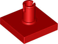 Lego (N) ~ Tile Modified 2 x 2 with Pin ~ [Red]