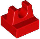Lego (U) ~ Tile Modified 1 x 1 with Clip ~ [Red]