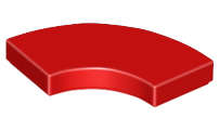 Lego (N) ~ Tile Round Corner 2 x 2 Macaroni ~ [Red]