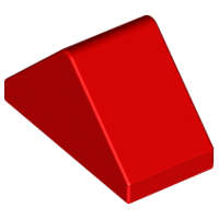Lego (N) ~ Slope 45 2 x 1 Double with Bottom Stud Holder ~ [Red]
