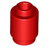 Lego (N) ~ Brick Round 1 x 1 ~ [Red]