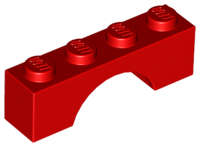 Lego (N) ~ Arch 1 x 4 ~ [Red]