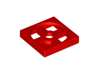 Lego (N) ~ Turntable 2 x 2 Plate Base ~ [Red]