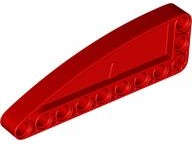Lego (N) ~ Technic Liftarm Modified L-Shape Quarter Ellipse Thick 3 x 9 ~ [Red]