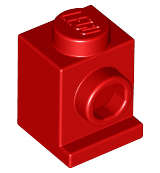 Lego (N) ~ Brick Modified 1 x 1 with Headlight ~ [Red]