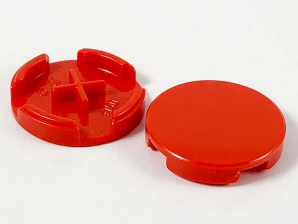 Lego (U) ~ Tile Round 2 x 2 ~ [Red]