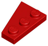 Lego (N) ~ Wedge Plate 3 x 2 Right ~ [Red]