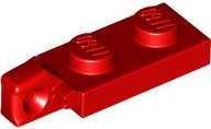 Lego (N) ~ Hinge Plate 1 x 2 Locking with 1 Finger on End without Bottom Groove ~ [Red]