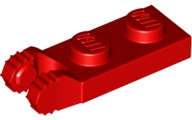 Lego (U) ~ Hinge Plate 1 x 2 Locking with 2 Fingers on End ~ [Red]