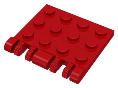 Lego (U) ~ Hinge Plate 3 x 4 Locking Dual 2 Fingers ~ [Red]