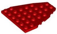 Lego (U) ~ Wedge Plate 7 x 6 with Stud Notches (Boat Bow Plate) ~ [Red]