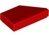 Lego (N) ~ Tile Modified 1 x 2 Wedge Left ~ [Red]