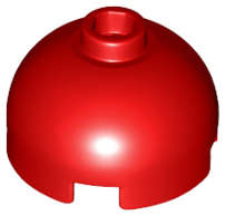 Lego (U) ~ Brick Round 2 x 2 Dome Top ~ [Red]