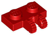 Lego (U) ~ Hinge Plate 1 x 2 Locking with 2 Fingers on Side ~ [Red]