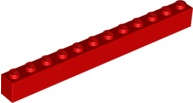 Lego (N) ~ Brick 1 x 12 ~ [Red]