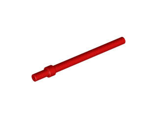 Lego (N) ~ Bar 6L with Stop Ring ~ [Red]