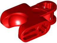 Lego (N) ~ Technic Axle Connector 2 x 3 with Ball Joint Socket - Closed Sides Straight Fork ~ [Red]