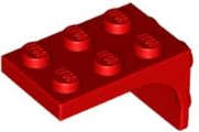 Lego (U) ~ Bracket 3 x 2 - 2 x 2 ~ [Red]