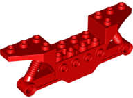 Lego (N) ~ Vehicle Base 2 x 10 with 4 Pin Holes (Quad Bike Half) ~ [Red]