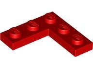 Lego (N) ~ Plate 3 x 3 Corner ~ [Red]
