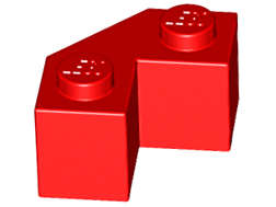 Lego (N) ~ Brick Modified Facet 2 x 2 ~ [Red]