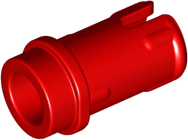 Lego (N) ~ Technic Pin 1/2 with Friction Ridges ~ [Red]
