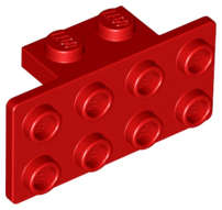 Lego (N) ~ Bracket 1 x 2 - 2 x 4 ~ [Red]