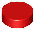 Lego (N) ~ Tile Round 1 x 1 ~ [Red]