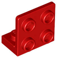 Lego (N) ~ Bracket 1 x 2 - 2 x 2 Inverted ~ [Red]