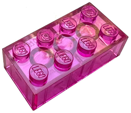Lego (N) ~ Brick 2 x 4 ~ [Trans-Dark Pink]