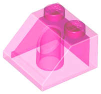 Lego (N) ~ Slope 45 2 x 2 ~ [Trans-Dark Pink]