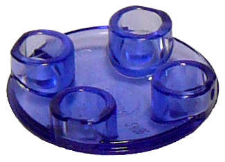 Lego (N) ~ Plate Round 2 x 2 with Rounded Bottom (Boat Stud) ~ [Trans-Purple]