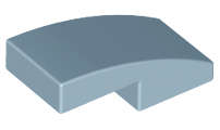 Lego (U) ~ Slope Curved 2 x 1 x 2/3 ~ [Sand Blue]