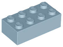 Lego (U) ~ Brick 2 x 4 ~ [Sand Blue]