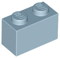 Lego (N) ~ Brick 1 x 2 ~ [Sand Blue]
