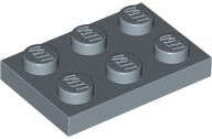 Lego (N) ~ Plate 2 x 3 ~ [Sand Blue]