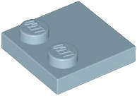 Lego (N) ~ Tile Modified 2 x 2 with Studs on Edge ~ [Sand Blue]